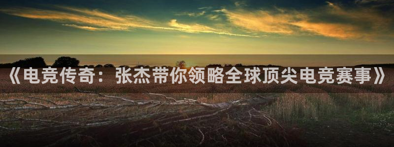 米兰电竞网站入口：《电竞传奇：张杰带你领略全球顶尖电竞赛事》